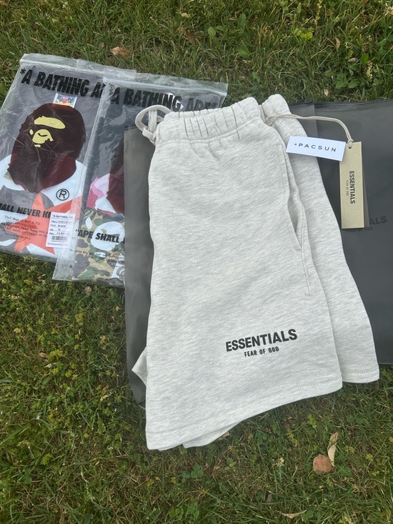 Fear of God Other - Fear of God Essentials Light Gray Men's Flat Front Shorts